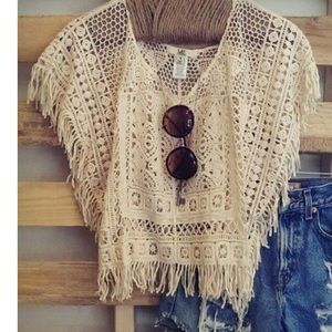 Boho crochet tank